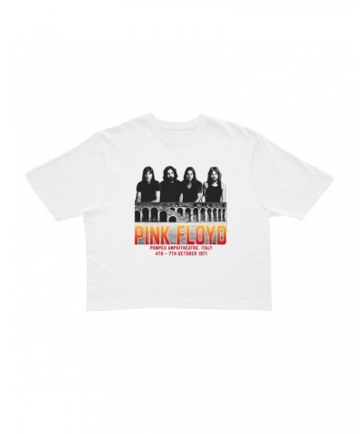 Pink Floyd Ladies' Crop Tee | Pompeii Concert Photo Promotion Crop T-shirt $12.67 Shirts