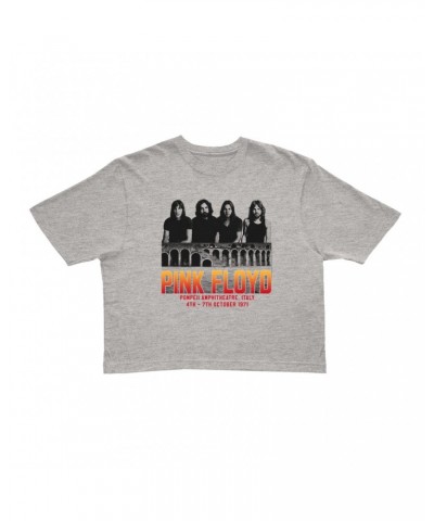 Pink Floyd Ladies' Crop Tee | Pompeii Concert Photo Promotion Crop T-shirt $12.67 Shirts