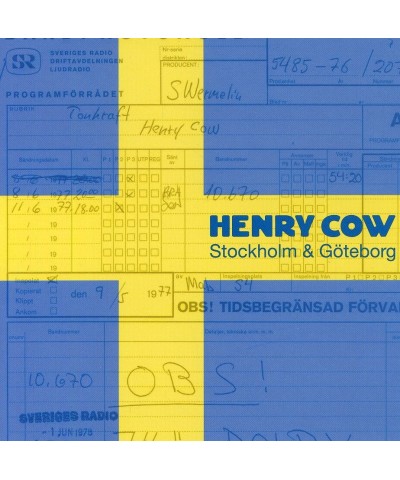 Henry Cow STOCKHOLM & GOTEBORG CD $5.44 CD