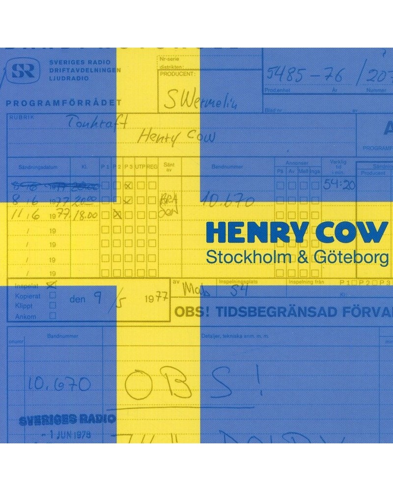 Henry Cow STOCKHOLM & GOTEBORG CD $5.44 CD