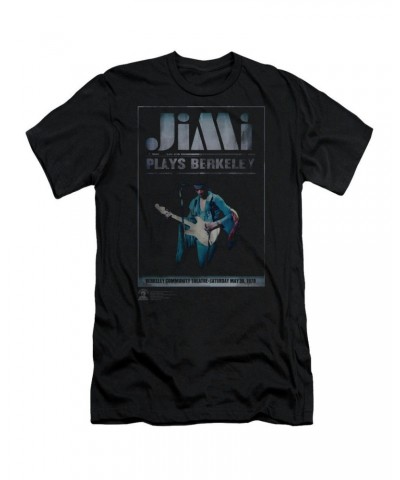 Jimi Hendrix Jimi Plays Poster Premium Canvas T-shirt $12.30 Shirts