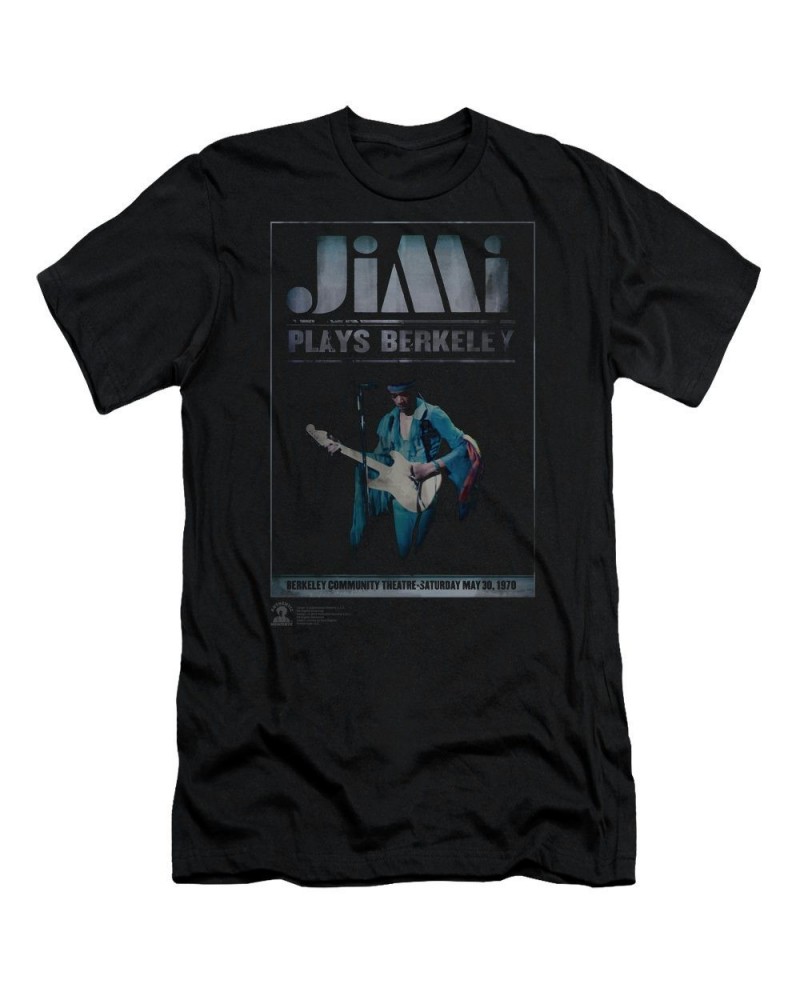 Jimi Hendrix Jimi Plays Poster Premium Canvas T-shirt $12.30 Shirts