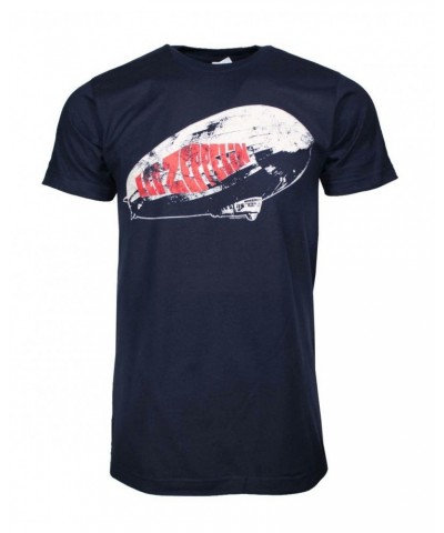 Led Zeppelin T Shirt | Led Zeppelin Blimp Logo Navy T-Shirt $9.18 Shirts