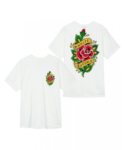 The White Buffalo Rose Tattoo White T-Shirt $8.00 Shirts