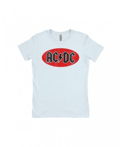 AC/DC Ladies' Boyfriend T-Shirt | Bumper Sticker Logo Distressed Shirt $8.73 Shirts