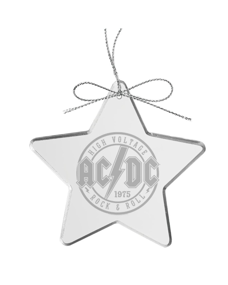 AC/DC High Voltage Rock & Roll Laser-Etched Glass Ornament $7.74 Decor