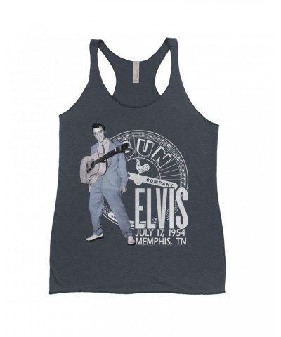 Elvis Presley Sun Records Ladies' Tank Top | Live In Concert July 1954 Sun Records Shirt $11.87 Shirts