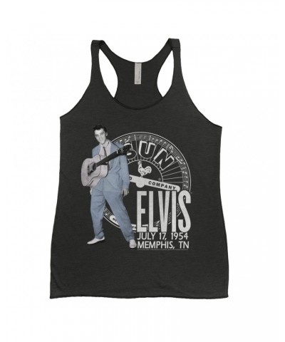 Elvis Presley Sun Records Ladies' Tank Top | Live In Concert July 1954 Sun Records Shirt $11.87 Shirts