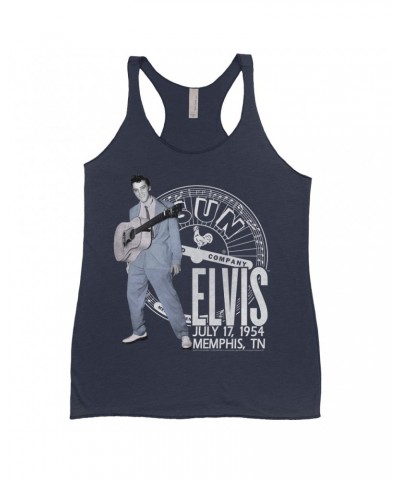 Elvis Presley Sun Records Ladies' Tank Top | Live In Concert July 1954 Sun Records Shirt $11.87 Shirts