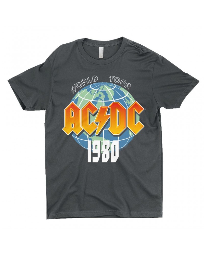 AC/DC T-Shirt | 1980 Globe World Tour Shirt $9.73 Shirts