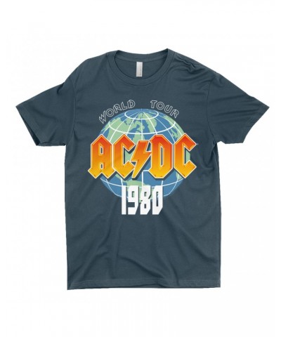 AC/DC T-Shirt | 1980 Globe World Tour Shirt $9.73 Shirts