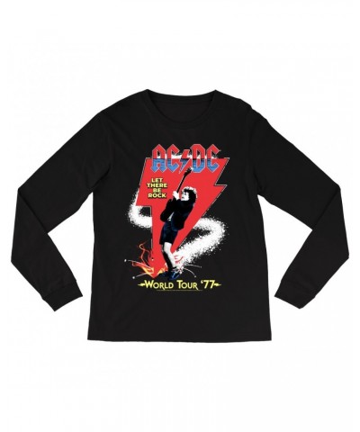 AC/DC Long Sleeve Shirt | Let There Be Rock World Tour 1977 Shirt $12.28 Shirts