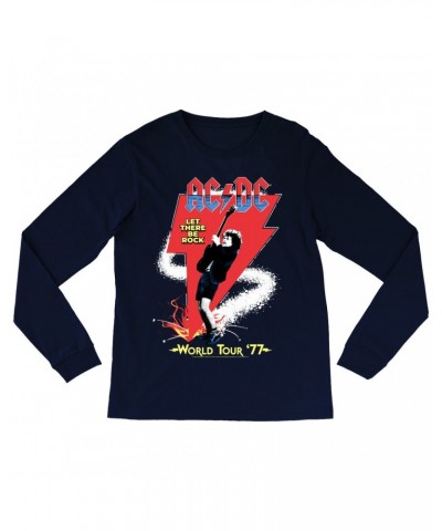 AC/DC Long Sleeve Shirt | Let There Be Rock World Tour 1977 Shirt $12.28 Shirts