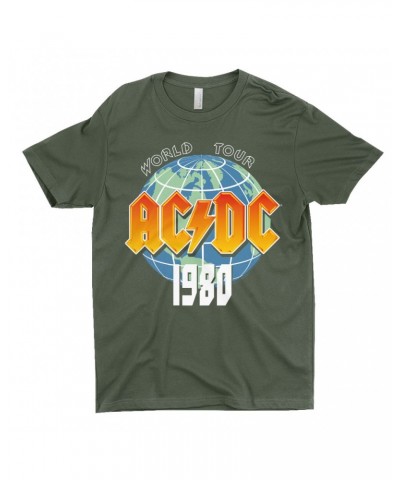 AC/DC T-Shirt | 1980 Globe World Tour Shirt $9.73 Shirts