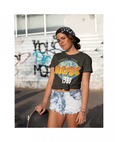 AC/DC T-Shirt | 1980 Globe World Tour Shirt $9.73 Shirts