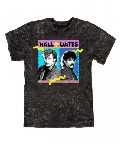 Daryl Hall & John Oates T-shirt | Zig Zag Design Mineral Wash Shirt $10.78 Shirts