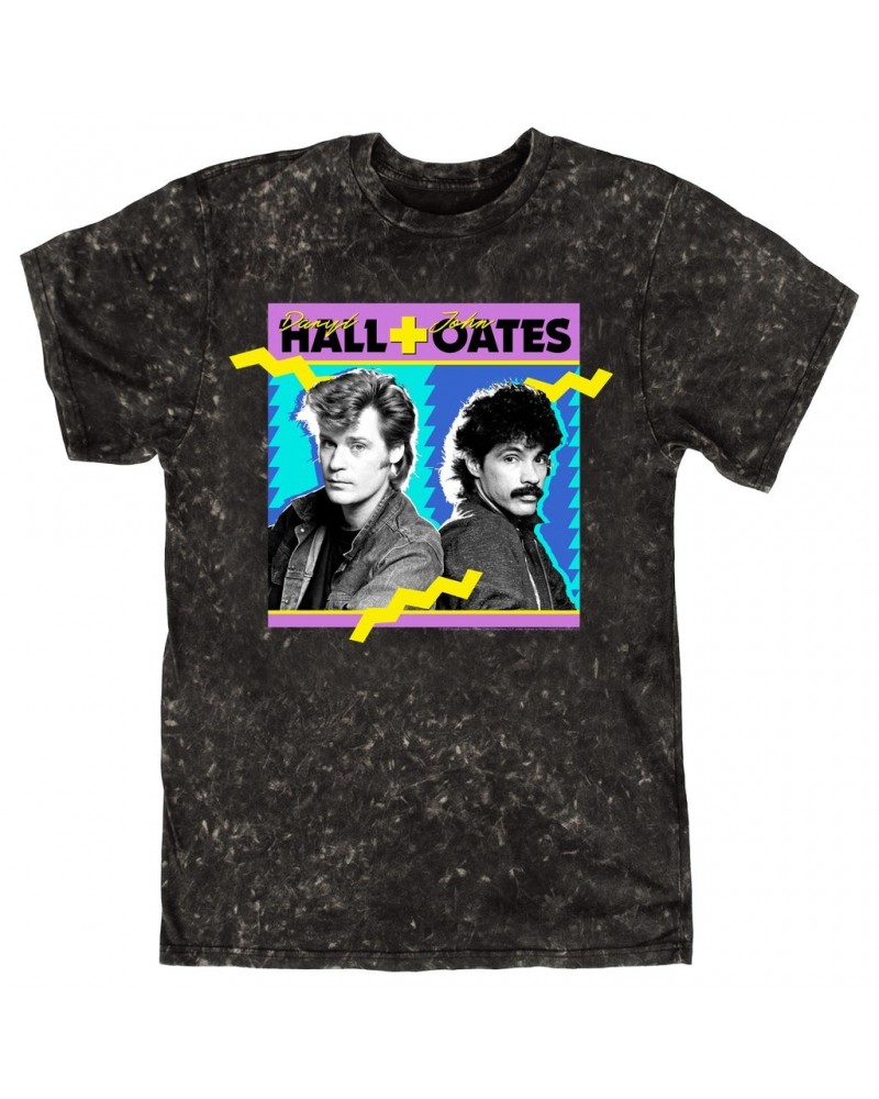 Daryl Hall & John Oates T-shirt | Zig Zag Design Mineral Wash Shirt $10.78 Shirts