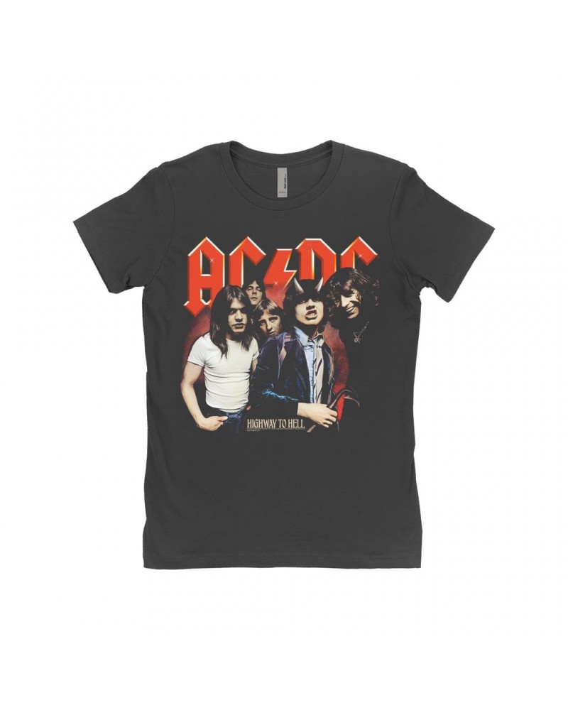 AC/DC Ladies' Boyfriend T-Shirt | Highway To Hell Album Group Image Shirt $8.48 Shirts