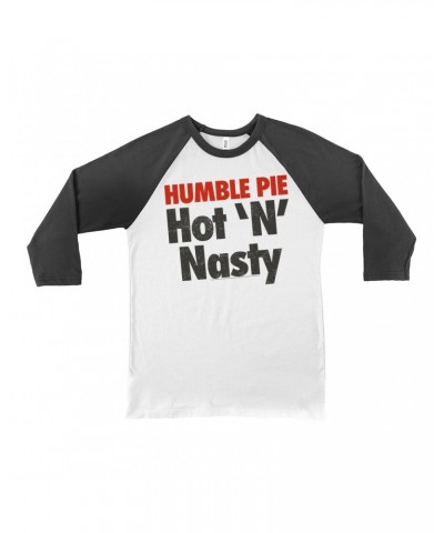 Humble Pie 3/4 Sleeve Baseball Tee | Hot N' Nasty Distressed Logo Shirt $10.48 Shirts