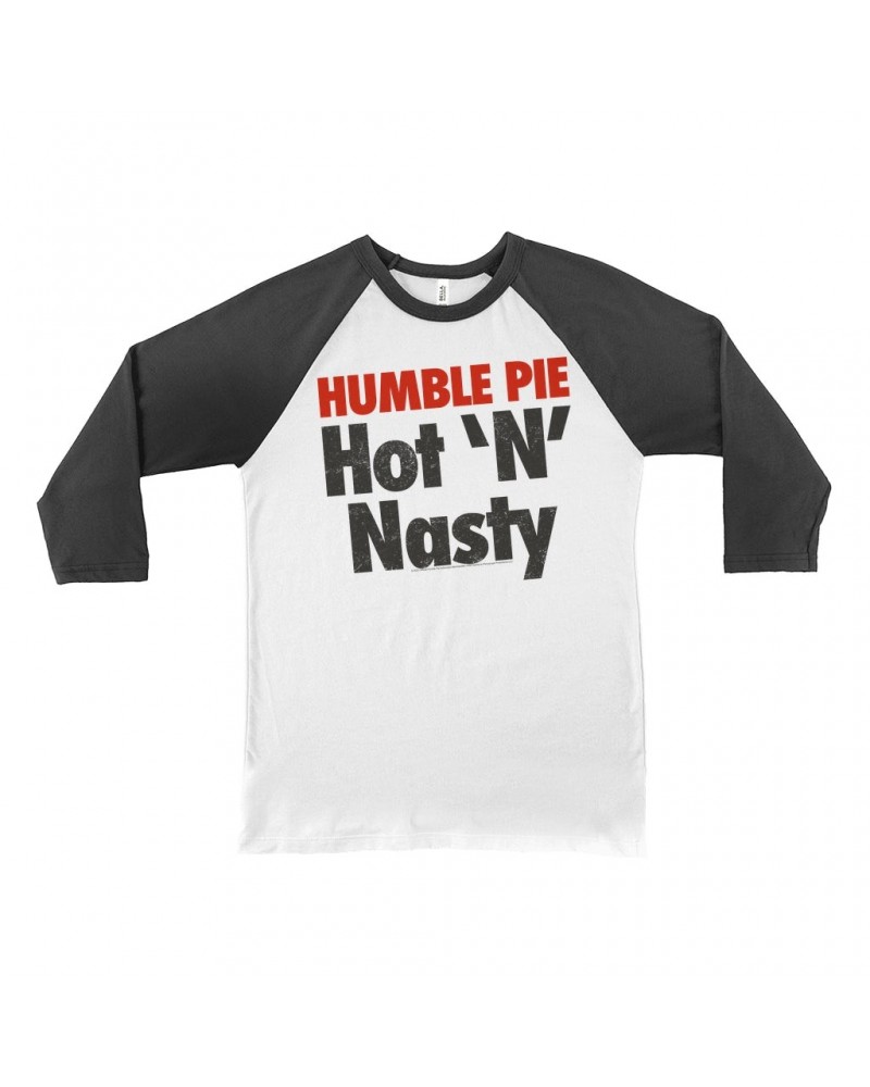 Humble Pie 3/4 Sleeve Baseball Tee | Hot N' Nasty Distressed Logo Shirt $10.48 Shirts