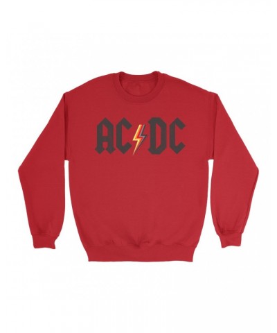 AC/DC Sweatshirt | Multi-Colored Logo Design Distressed Sweatshirt $16.43 Sweatshirts