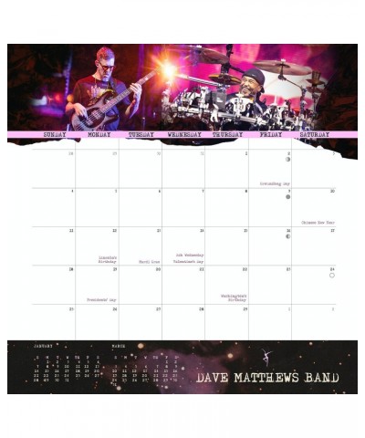 Dave Matthews Band 2024 Calendar $5.55 Calendars