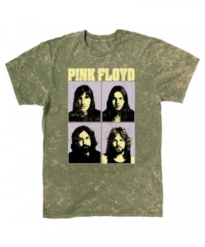 Pink Floyd T-shirt | Meddle Group Photo Pastel Image Distressed Mineral Wash Shirt $10.78 Shirts