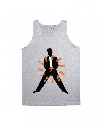 David Bowie Unisex Tank Top | Orange Sound Vision Image Shirt $9.73 Shirts