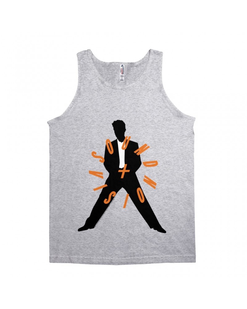 David Bowie Unisex Tank Top | Orange Sound Vision Image Shirt $9.73 Shirts