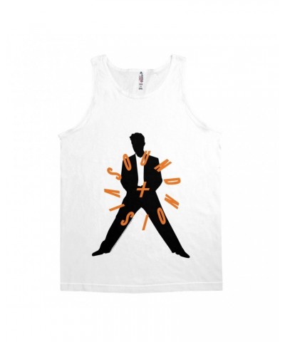 David Bowie Unisex Tank Top | Orange Sound Vision Image Shirt $9.73 Shirts