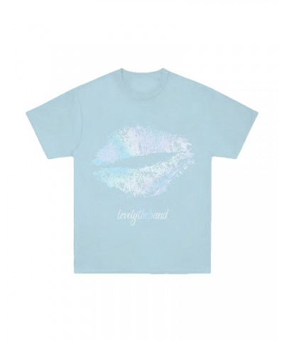 lovelytheband foil lips Blue T-Shirt $9.30 Shirts