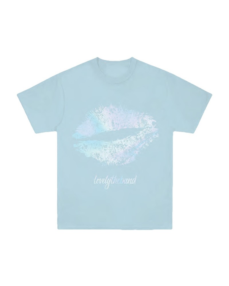 lovelytheband foil lips Blue T-Shirt $9.30 Shirts