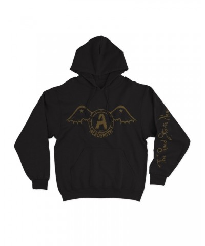 Aerosmith The Road Starts Hear Black Hoodie $24.20 Sweatshirts