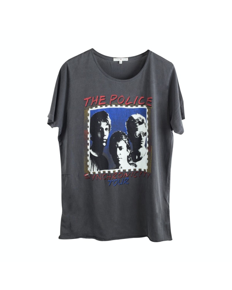 The Police Synchonicity Tour Dark Blue Stamp Faces T-Shirt $6.30 Shirts