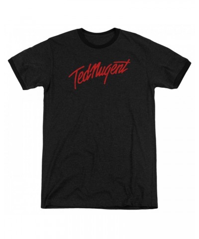 Ted Nugent Shirt | DISTRESS LOGO Premium Ringer Tee $10.58 Shirts