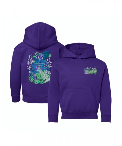 Phish Fall '23 Youth Crumbling Castle Hoodie on Purple $20.70 Sweatshirts