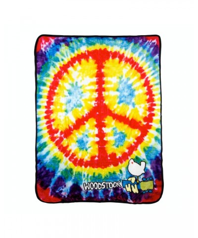 Woodstock Peace Sign Tie Dye Throw $18.80 Blankets