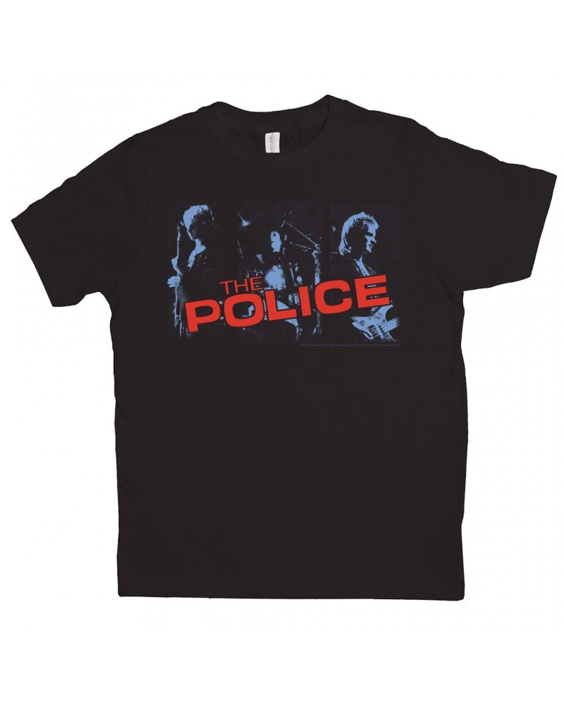 The Police Kids T-Shirt | Band Photo And Logo Red Kids Shirt $8.26 Kids