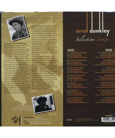 Errol Dunkley LP - Selective Songs (Vinyl) $8.53 Vinyl