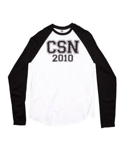 Crosby Stills & Nash Crosby Sills and Nash "2010 Tour Itinerary" Long Sleeve Baseball Shirt $9.40 Shirts