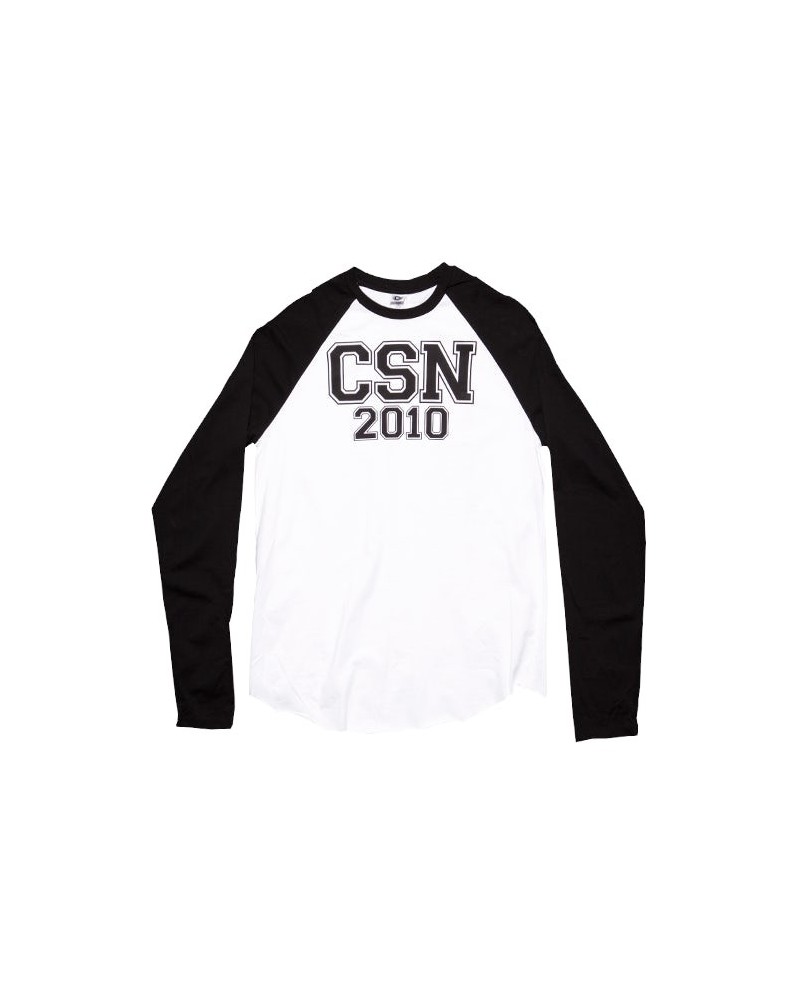 Crosby Stills & Nash Crosby Sills and Nash "2010 Tour Itinerary" Long Sleeve Baseball Shirt $9.40 Shirts