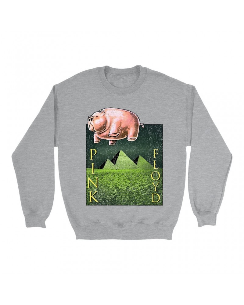 Pink Floyd Sweatshirt | Animals Meets The Pyramids Distressed Sweatshirt $13.63 Sweatshirts