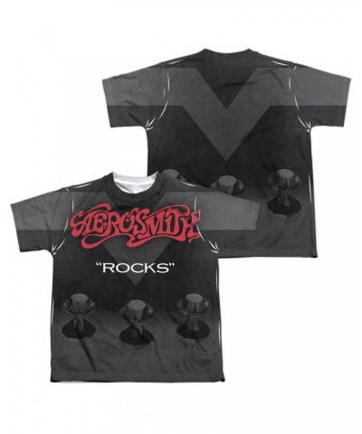 Aerosmith Youth Shirt | ROCKS (FRONT/BACK PRINT) Sublimated Tee $11.50 Kids