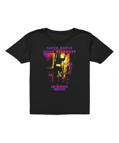 David Bowie Kids T-Shirt | Rainbow Ombre The Rise And Fall Of Ziggy Stardust Kids T-Shirt $11.73 Kids