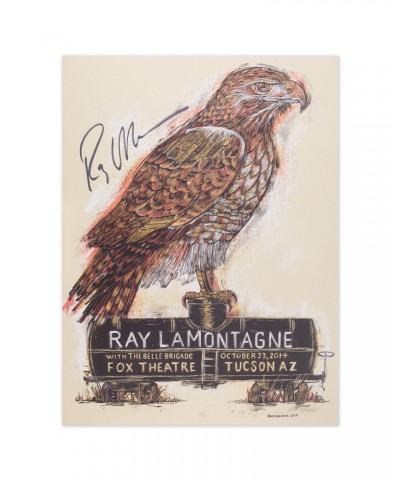 Ray LaMontagne with Belle Brigade October 23 2014 Fox Theatre Tucson AZ. Signed litho $19.80 Decor