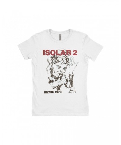 David Bowie Ladies' Boyfriend T-Shirt | Isolar 2 1978 Concert Poster Shirt $10.98 Shirts