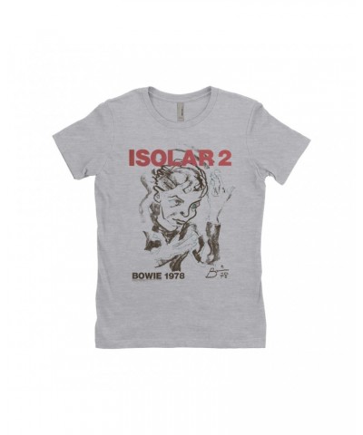 David Bowie Ladies' Boyfriend T-Shirt | Isolar 2 1978 Concert Poster Shirt $10.98 Shirts