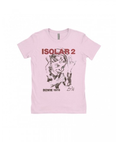 David Bowie Ladies' Boyfriend T-Shirt | Isolar 2 1978 Concert Poster Shirt $10.98 Shirts