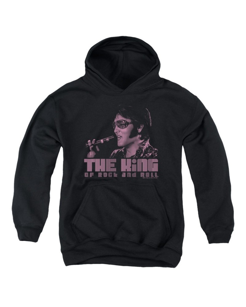 Elvis Presley Youth Hoodie | THE KING Pull-Over Sweatshirt $12.47 Sweatshirts