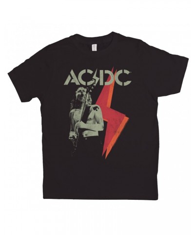 AC/DC Kids T-Shirt | Angus Young Concert Photo Lighting Design Distressed Kids Shirt $10.10 Kids